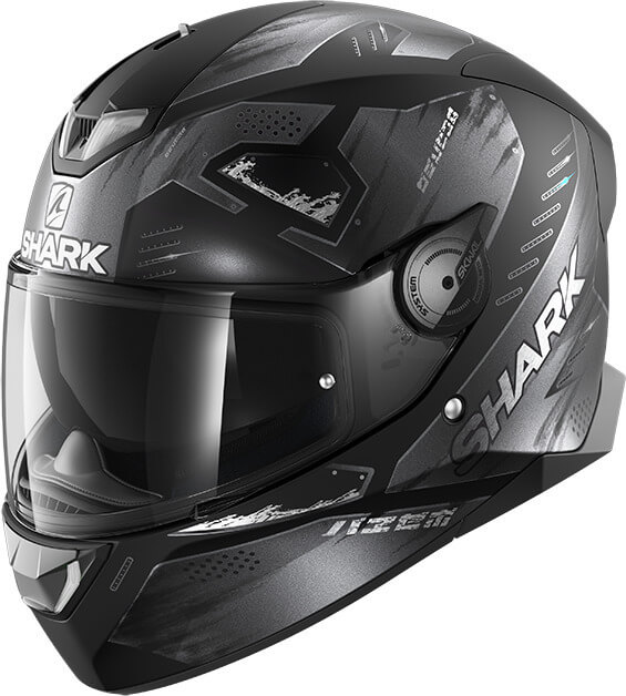 Shark Skwal 2 Venger Matt Black/Anthracite/Anthracite KAA -  Voordeelhelmen.nl
