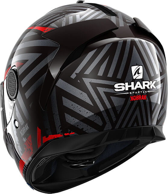 Shark Spartan 1.2 Kobrak Black/Red/Red KRR - Voordeelhelmen.nl