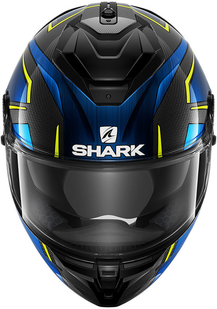 Shark Spartan GT Carbon Kromium Carbon/Chrome/Blue DUB - Voordeelhelmen.nl
