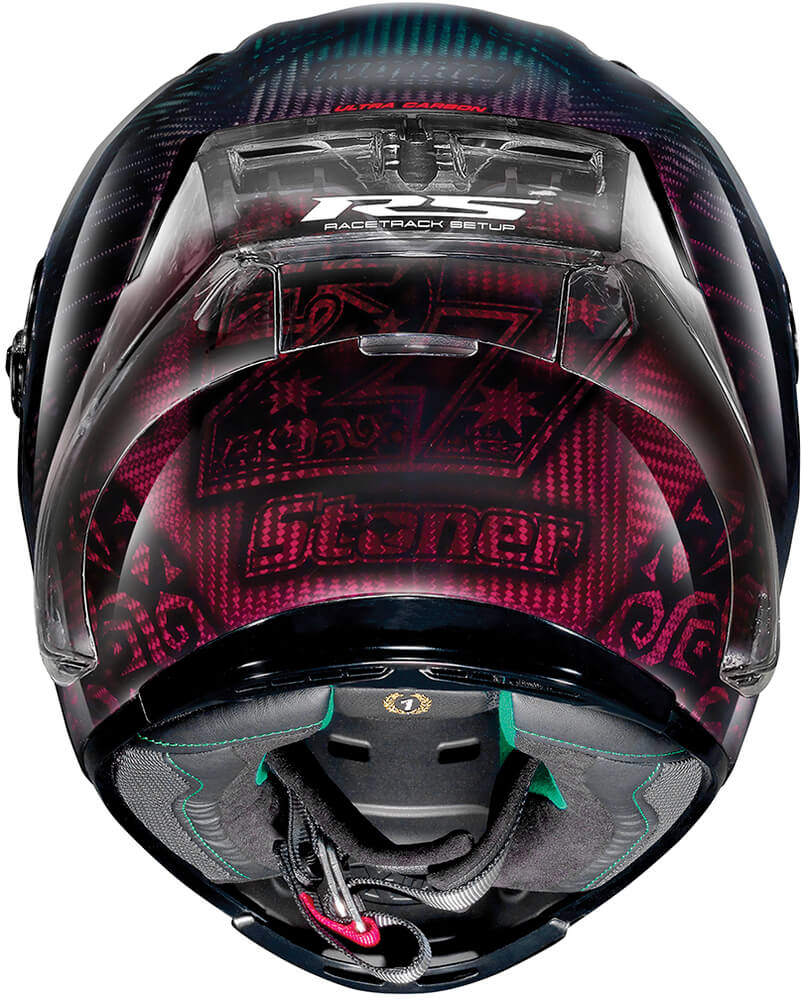 X-Lite X-803 RS ULTRA CARBON Replica C.Stoner Superhero - Nuance Green/Red  25 - Voordeelhelmen.nl