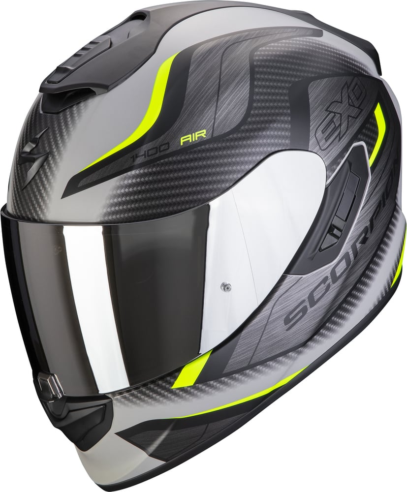 Scorpion EXO-1400 AIR Attune Matt Grey/Black/Neon Yellow - Voordeelhelmen.nl
