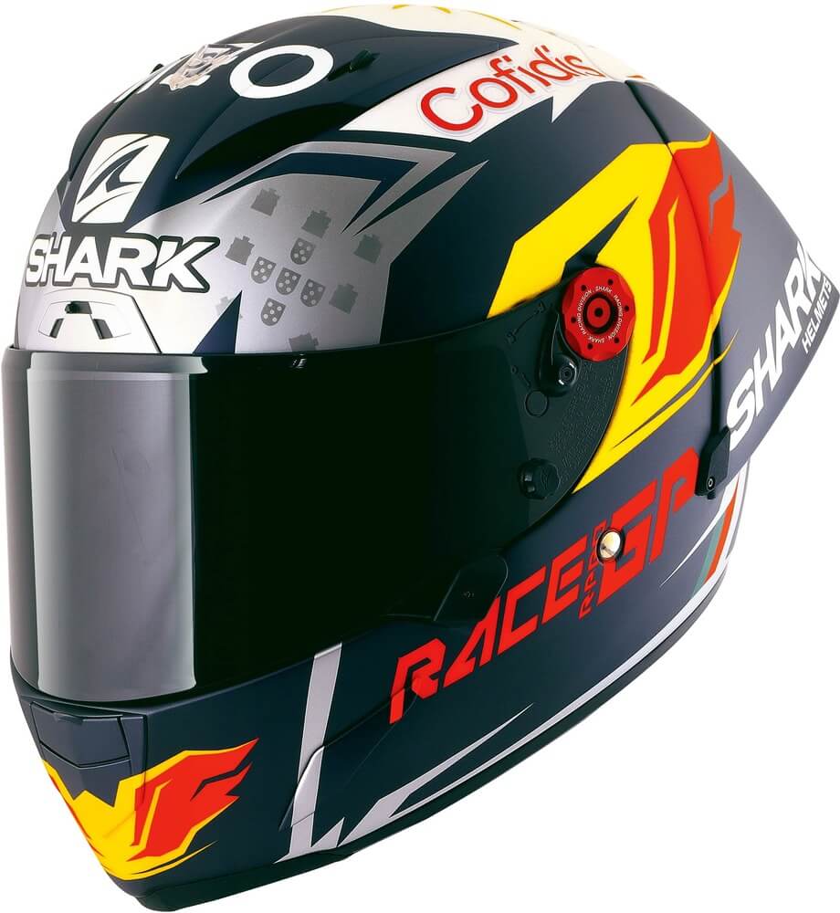 Shark Race-R PRO GP Oliveira Signature Mat Blue Silver White BSW -  Voordeelhelmen.nl