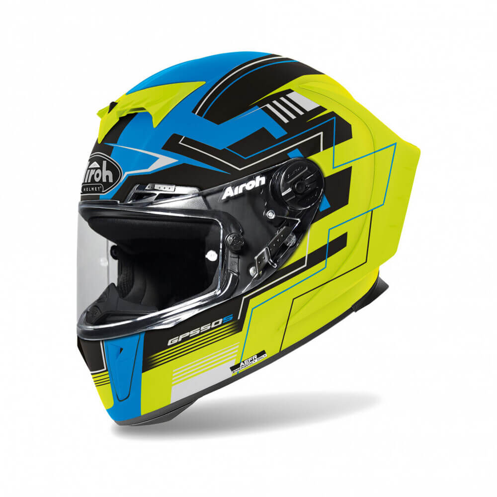 Airoh GP550 Challenge Blue/Yellow 570 - Voordeelhelmen.nl