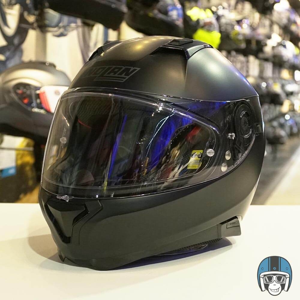 Nolan N87 Classic N-Com Flat Black 10 - Voordeelhelmen.nl