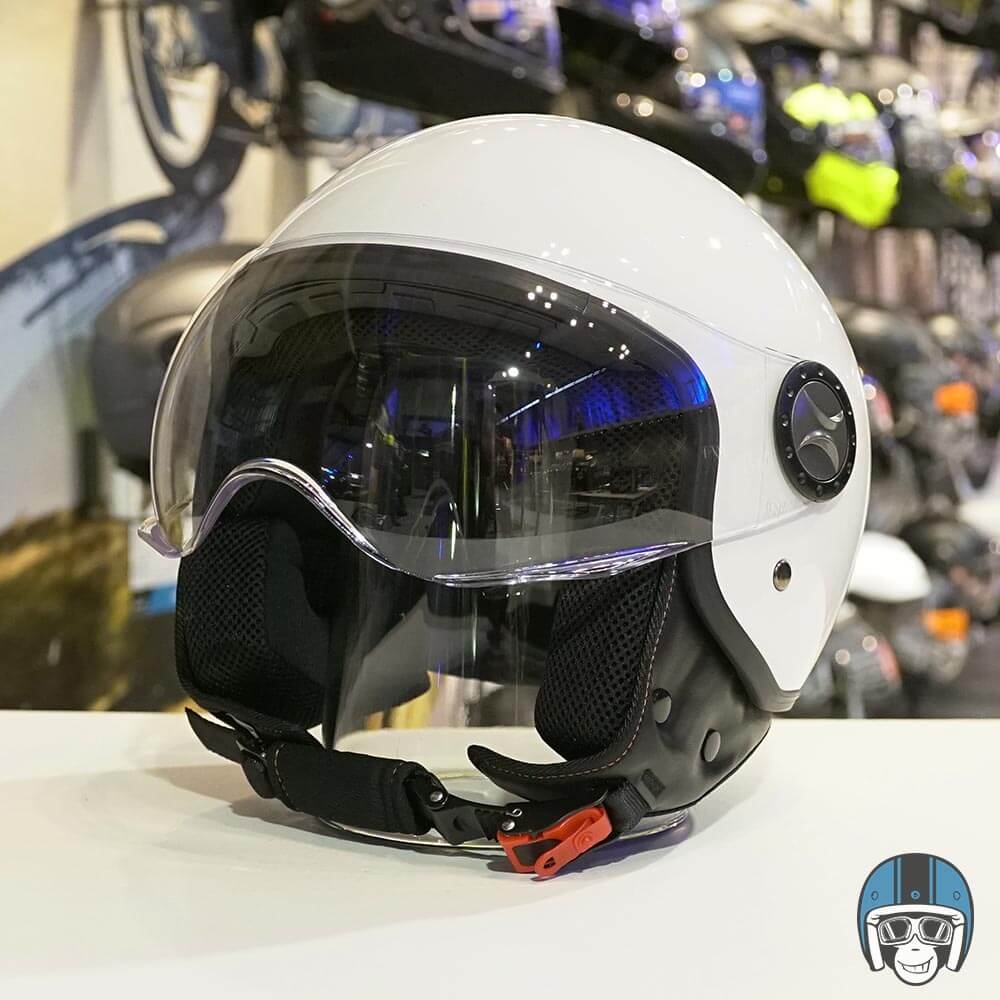 Vito Jet Loreto scooterhelm glans wit - Voordeelhelmen.nl