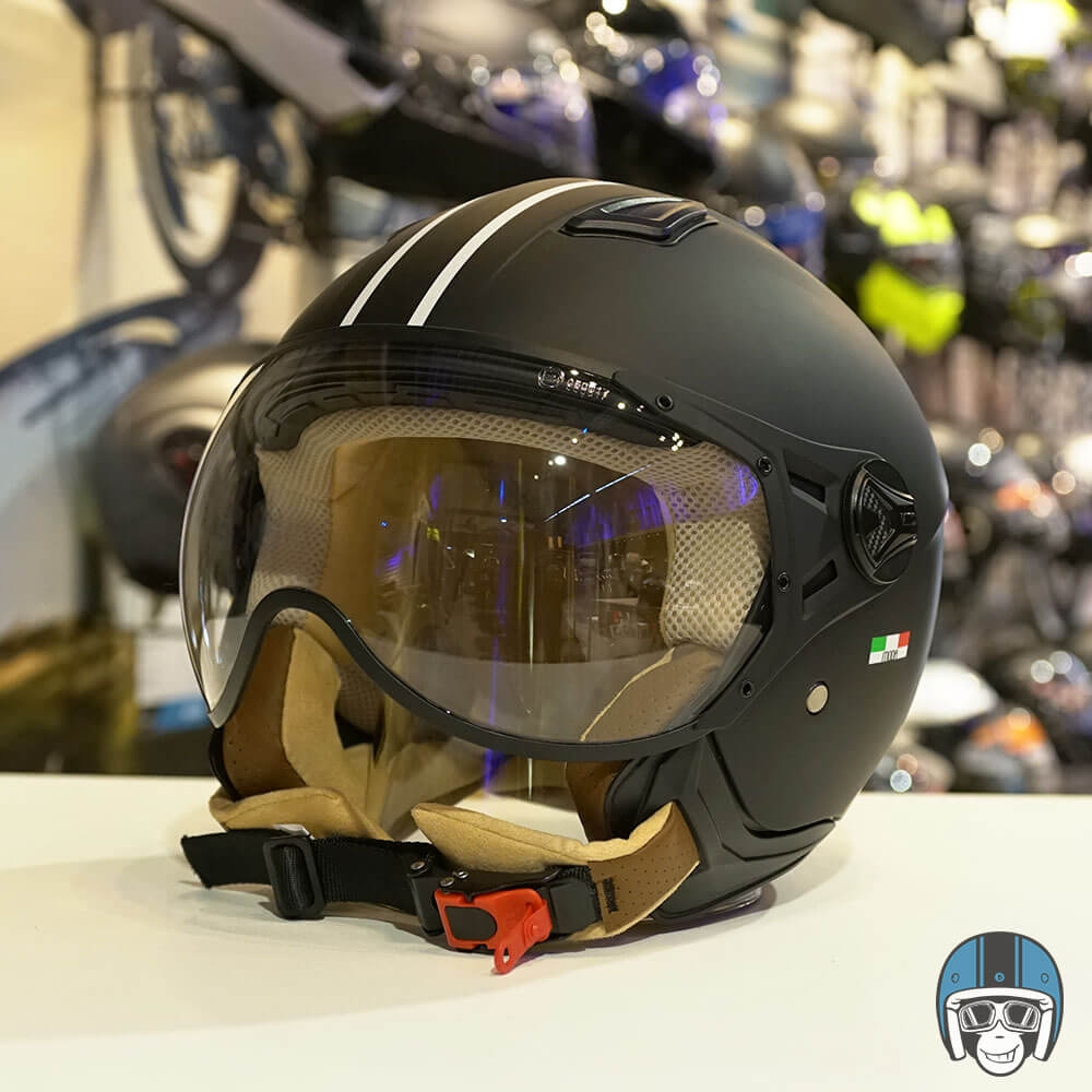 VITO Jet Moda Mat Zwart - Voordeelhelmen.nl