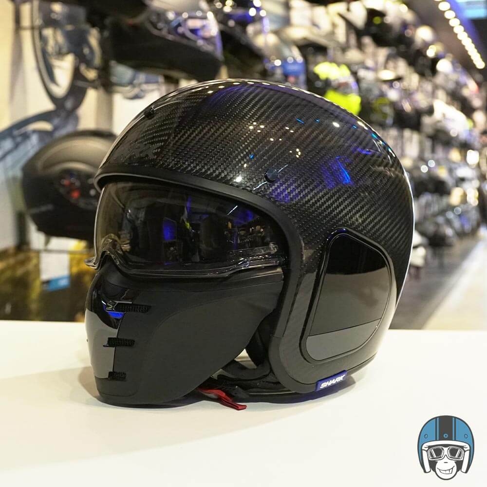 Shark S-Drak Carbon Skin Carbon/Silver/Black DSK - Voordeelhelmen.nl