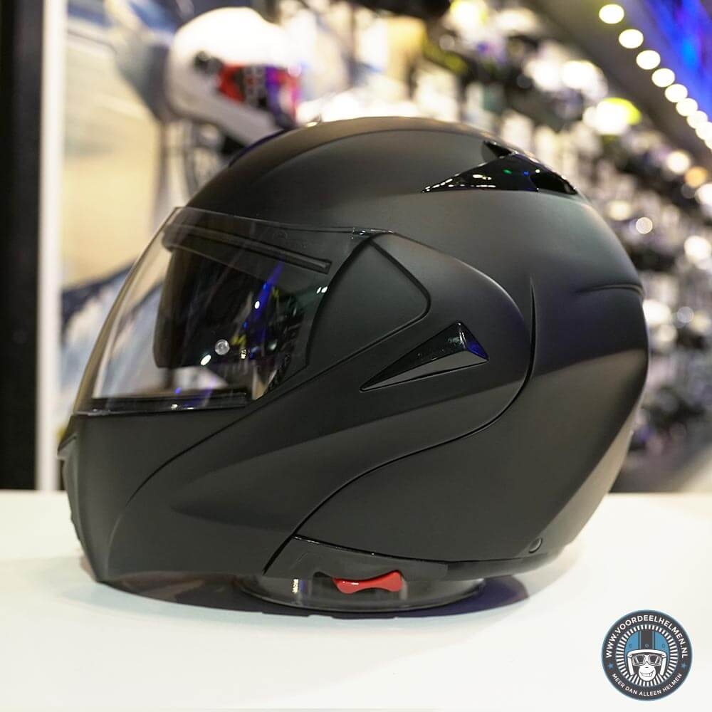 Demm Systeemhelm mat zwart - Voordeelhelmen.nl