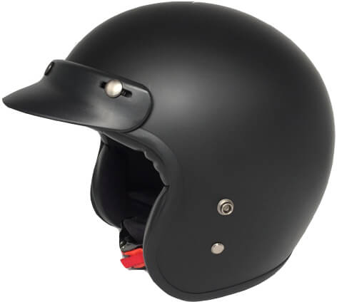 VITO Grote Maat Jethelm Matzwart - Voordeelhelmen.nl