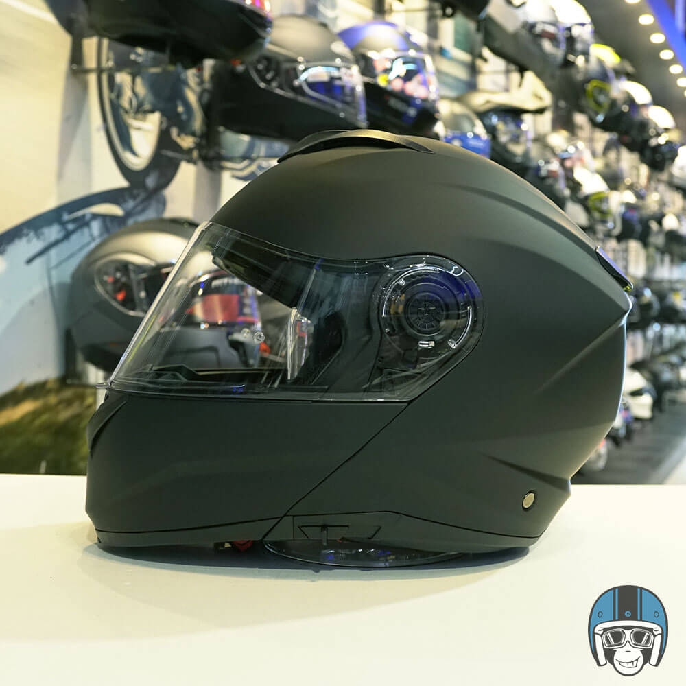 VITO Furio Systeemhelm Matzwart - Voordeelhelmen.nl