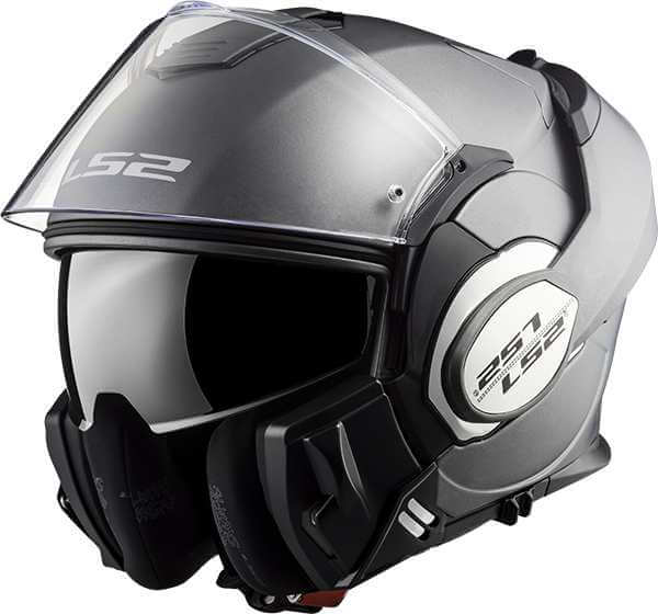 LS2 FF399 Valiant Single Mono Matt Titanium - Voordeelhelmen.nl