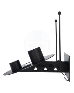 Gray Steel X7 Helmet & Gear wall mount Matt Black