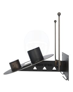 Gray Steel X7 Helmet & Gear wall mount Gun Metal