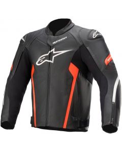 Alpinestars Faster V2 Leather Jacket Red Fluo 1030
