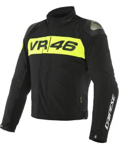 Dainese VR46 Podium D-Dry Jacket Black/Fluo Yellow 620