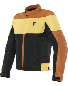 Dainese Elettrica Air Tex Jacket Black/Leather Brown/Mineral Yellow 23F