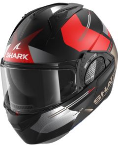 Shark Evo GT Tekline Mat Black/Chrome/Red KUR