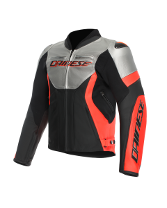 Dainese Racing 5 Jacket Silver/Black/Red-Fluo 245