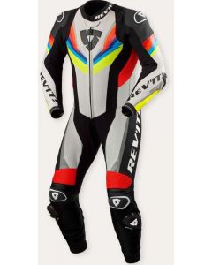 REV'IT Quantum 3 One Piece Light Grey/Neon Yellow