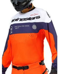 Alpinestars Pro-Dura Jersey Navy Hot Orange White 7162