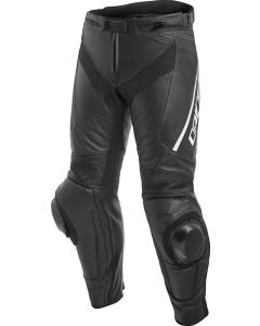 Dainese Delta 3 Leather Trousers Black/Black/White 948