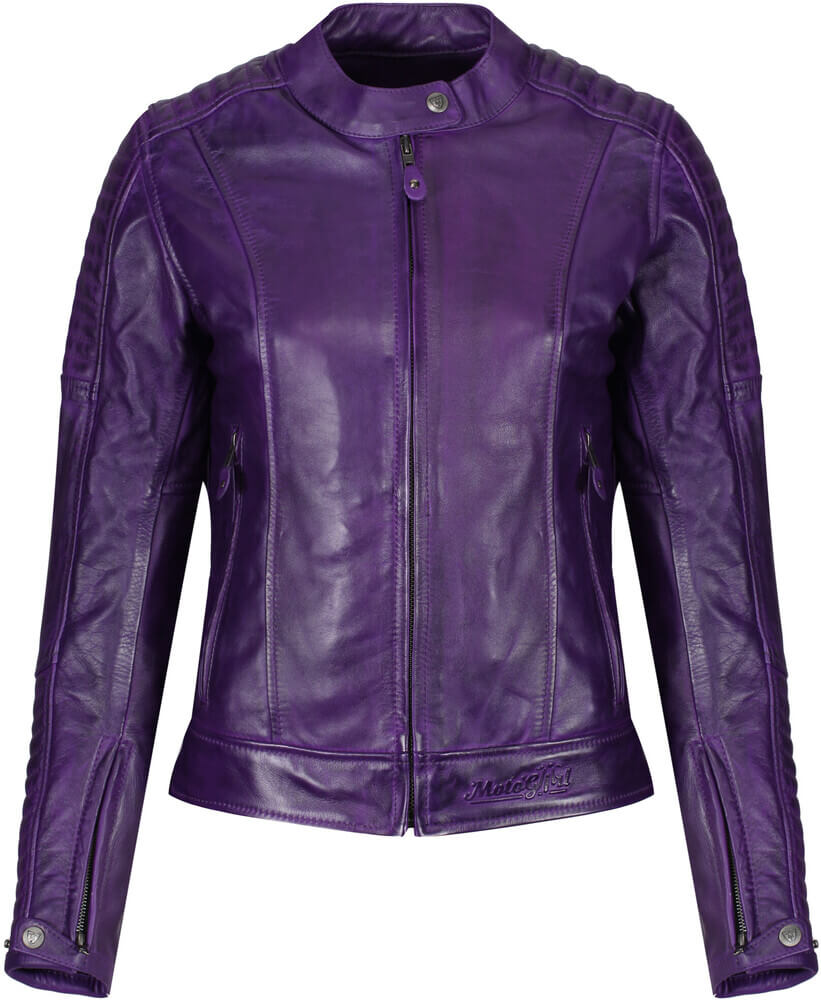 Motogirl Valerie Leather Jacket Purple