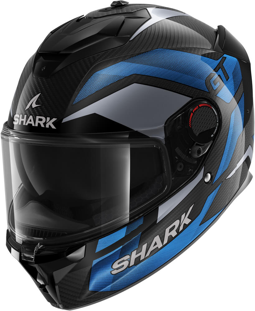 Shark Spartan GT Pro Ritmo Carbon Blue Chrome DBU