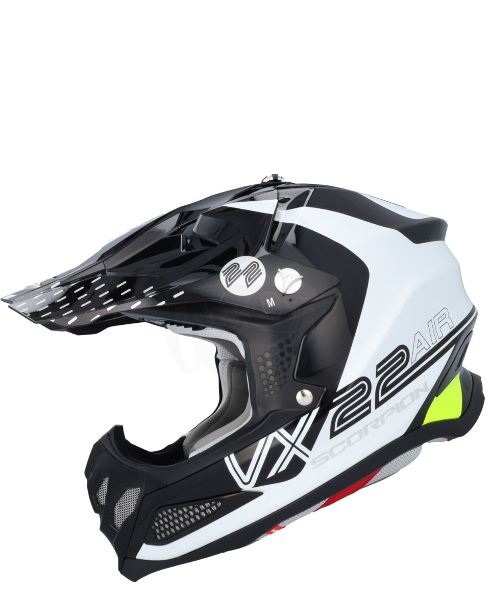 Scorpion VX-22 AIR Ares White/Black/Neon Yellow