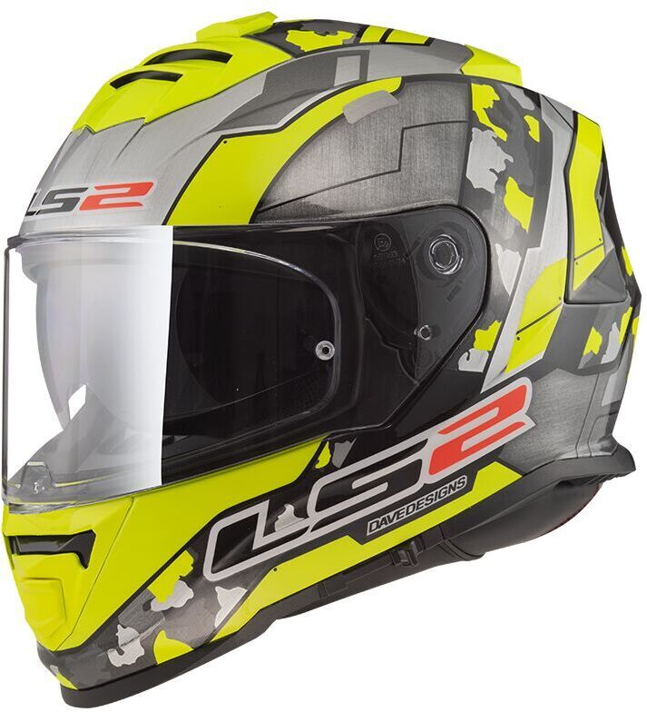 LS2 FF800 Storm II Cyborg H-V Yellow Grey