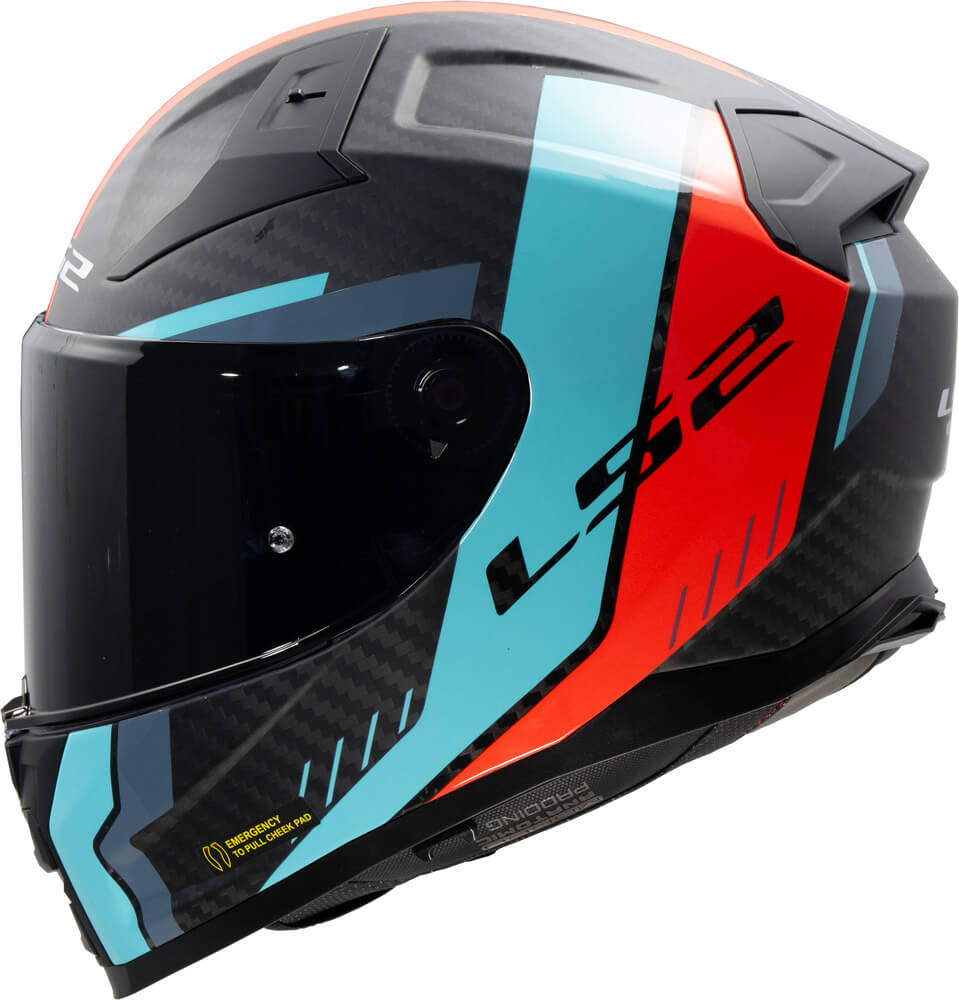 LS2 FF811 Vector II Carbon Grid Red Cyan