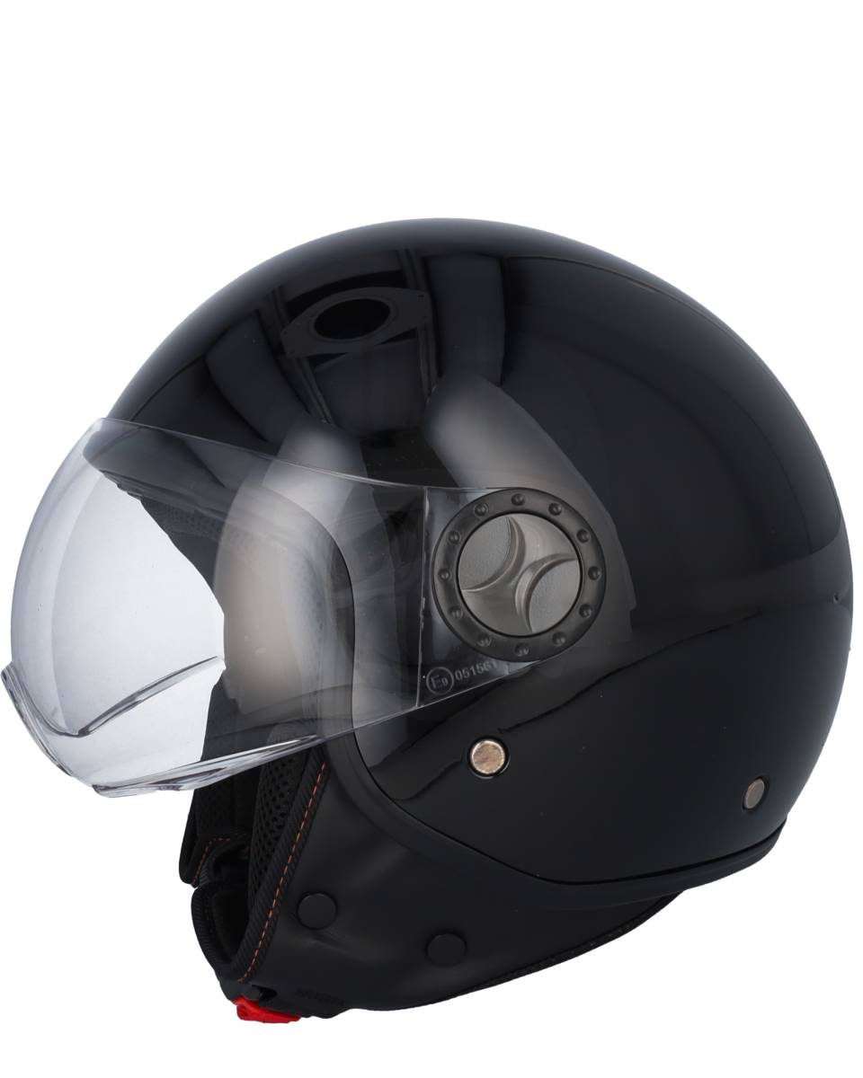 Vito Jet Loreto scooterhelm glanszwart Vito Jet Loreto scooterhelm glanszwart