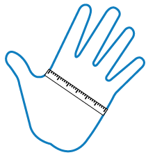 handschoenen maat bepalen