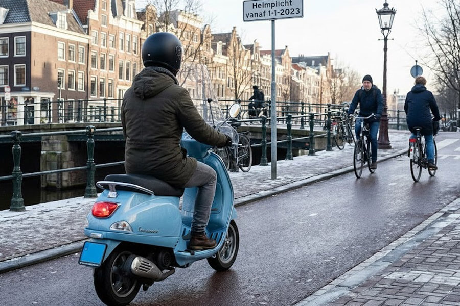 Helmplicht snorfietsen